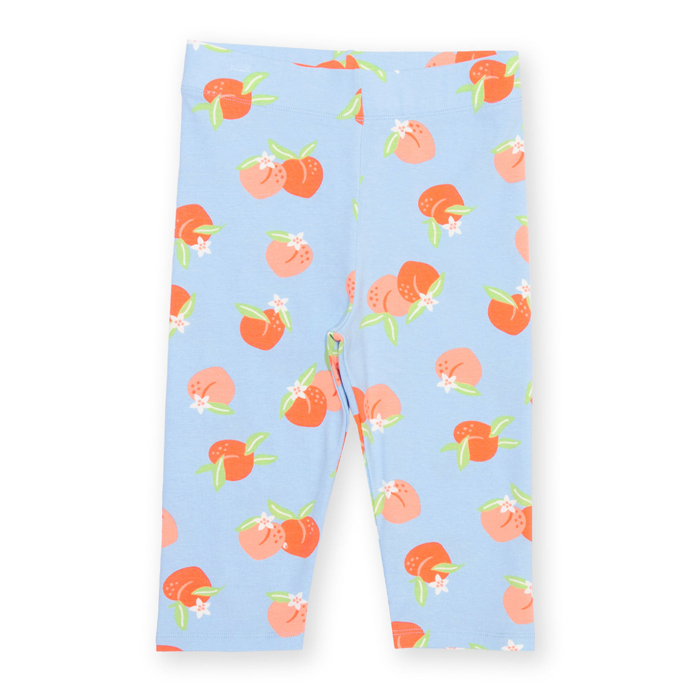 Organic Cotton Peach Print Pedal Pushers Girls Capris | Kite Clothing