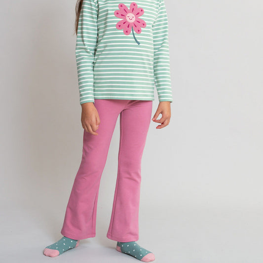 Kite Organic Cotton Jogger Flares - Heather Pink