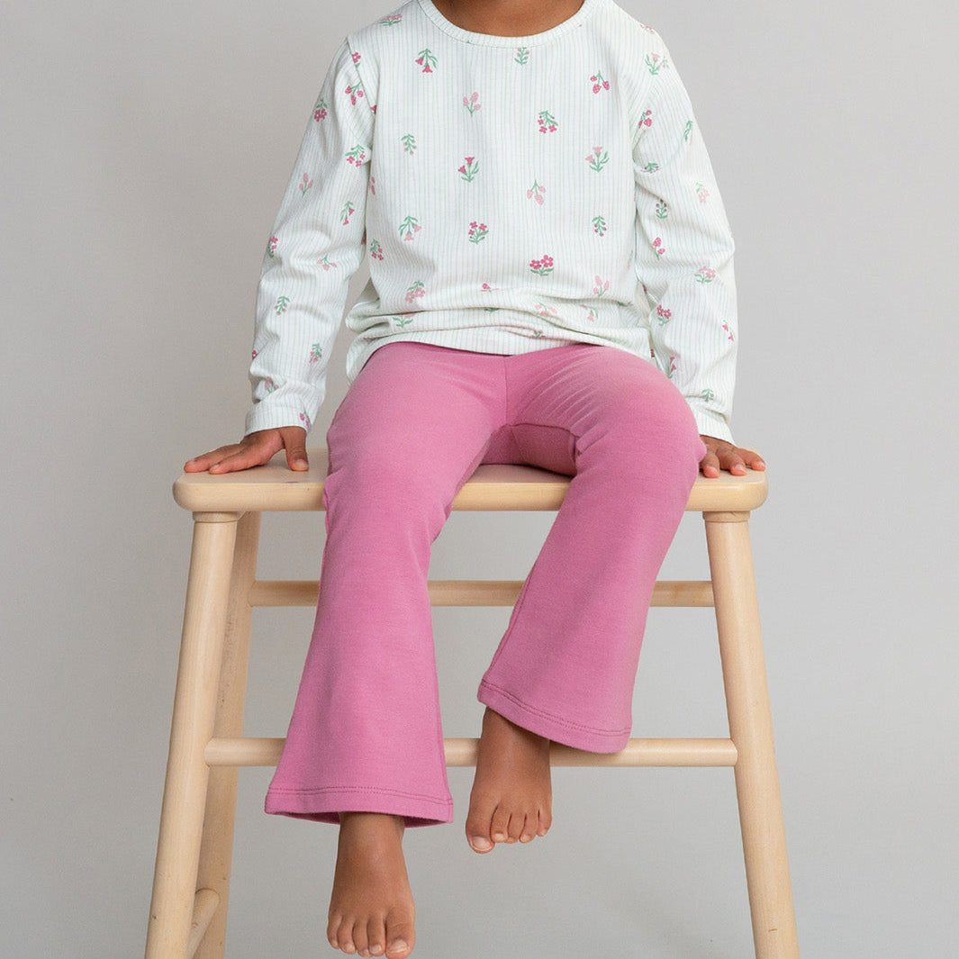 Kite Organic Cotton Jogger Flares - Heather Pink