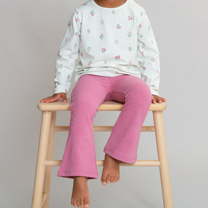 Kite Organic Cotton Jogger Flares - Heather Pink