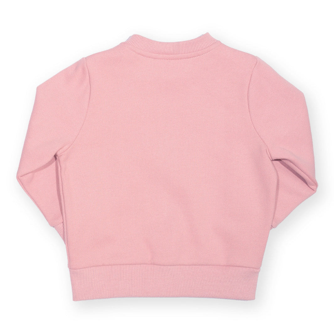 Organic Cotton Zip Sweatshirt - Cloudy Pink