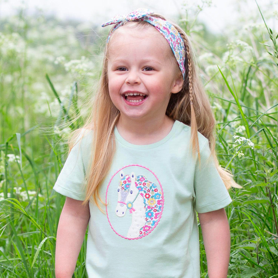 Organic Cotton Short Sleeve T-Shirt Pony Appliqué | Kite Clothing