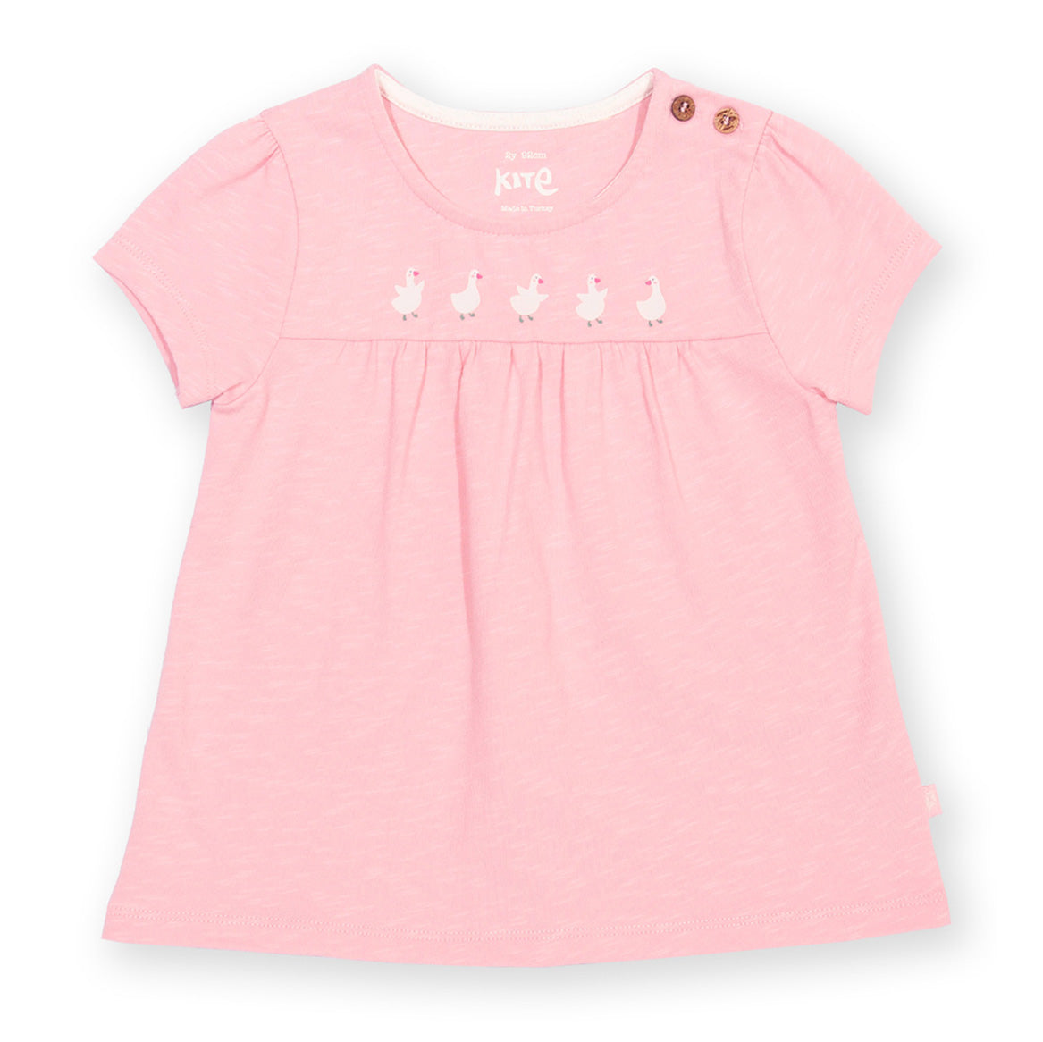 Organic Cotton Short Sleeve Tunic Little Duck Print | Kite Clothing