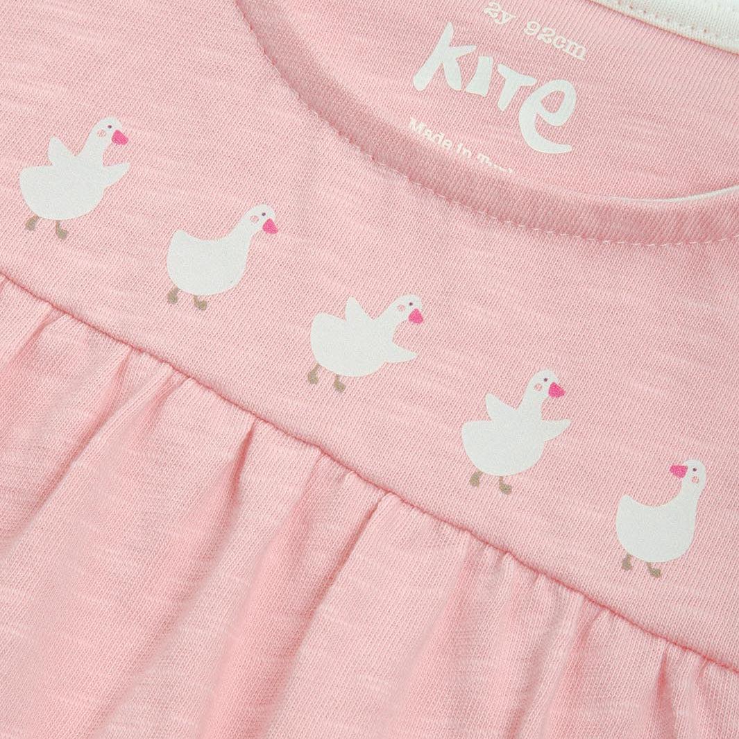 Organic Cotton Short Sleeve Tunic Little Duck Print | Kite Clothing