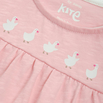 Organic Cotton Short Sleeve Tunic Little Duck Print | Kite Clothing