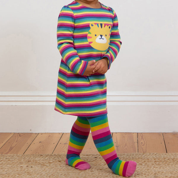 Kite organic Rainbow tiger tights, baby