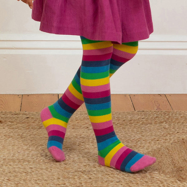 Kite organic Rainbow tiger tights, kid