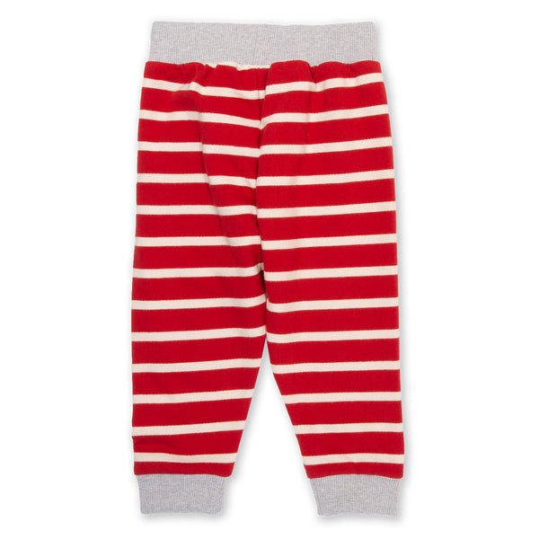 Kite organic Striped joggers- red, back