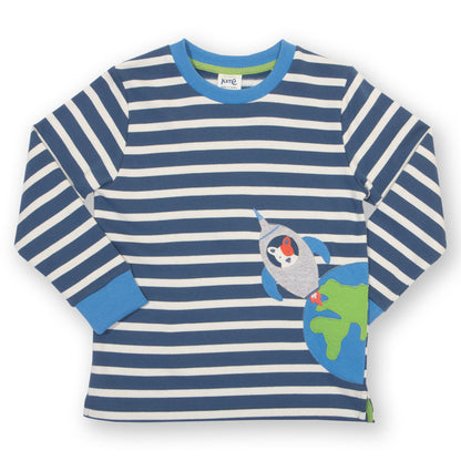 Kite Clothing Organic Boys' Sweatshirt- Space Pup Appliqué