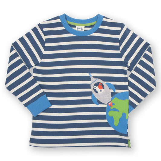 Kite Clothing Organic Boys' Sweatshirt- Space Pup Appliqué
