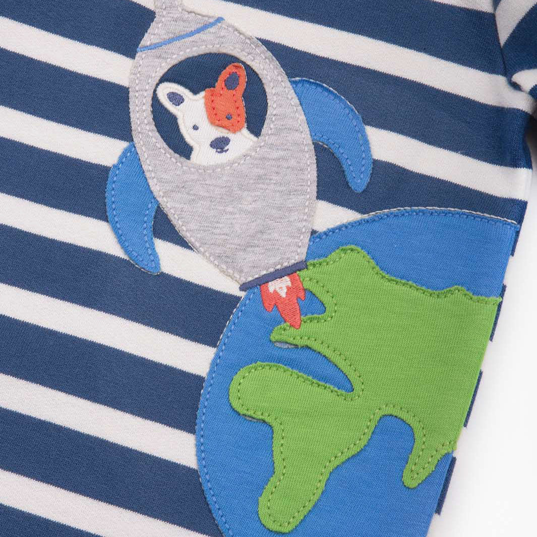Kite Clothing Organic Boys' Sweatshirt- Space Pup Appliqué