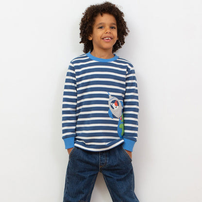 Kite Clothing Organic Boys' Sweatshirt- Space Pup Appliqué