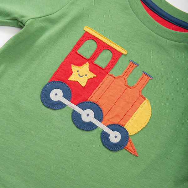 Kite organic T-shirt- star engine, closeup