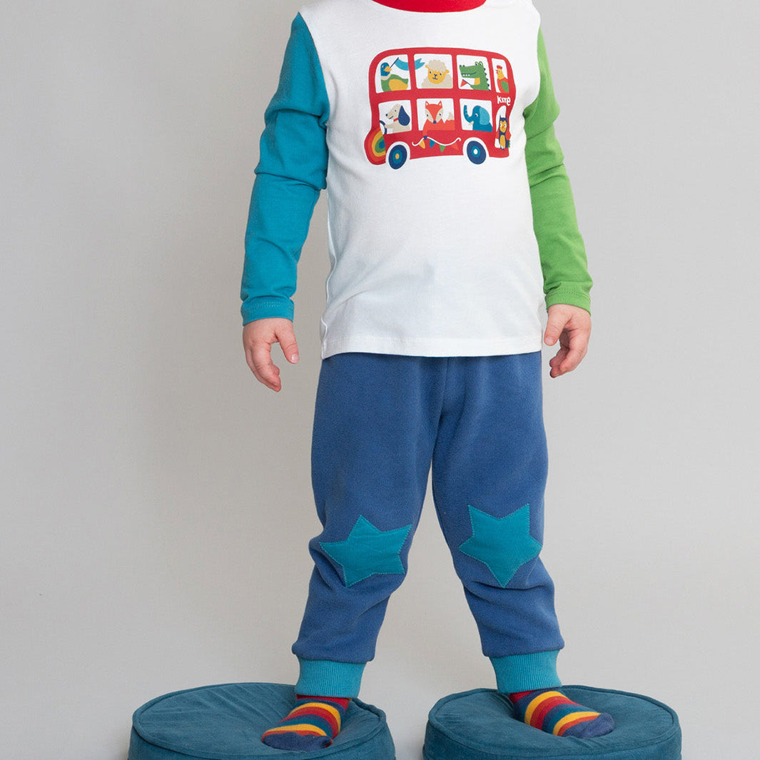 Kite Organic Cotton Star Patch Joggers - Navy