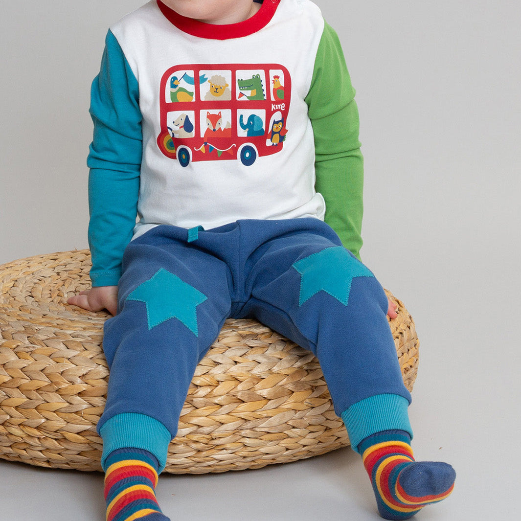 Kite Organic Cotton Star Patch Joggers - Navy