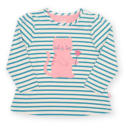Kite Organic Cotton Long Sleeve Tunic - Cat Appliqué