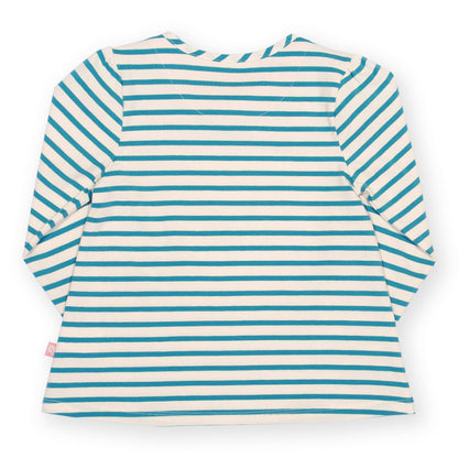 Kite Organic Cotton Long Sleeve Tunic - Cat Appliqué