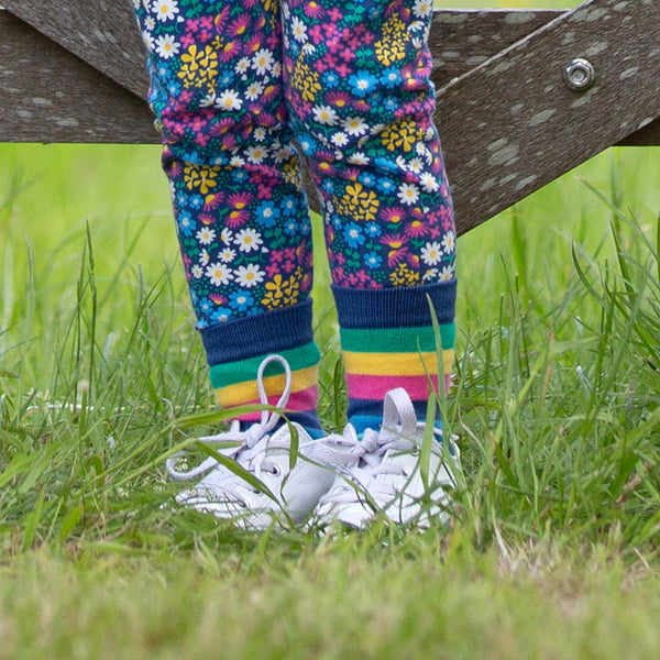 Girl wearing Kite organic Sunny socks