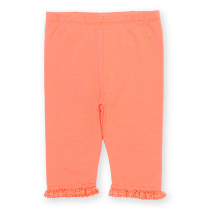 Organic Cotton Tangerine Pedal Pushers Kids Capris | Kite Clothing
