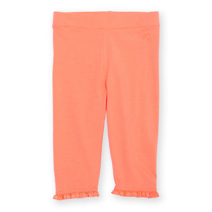 Organic Cotton Tangerine Pedal Pushers Kids Capris | Kite Clothing