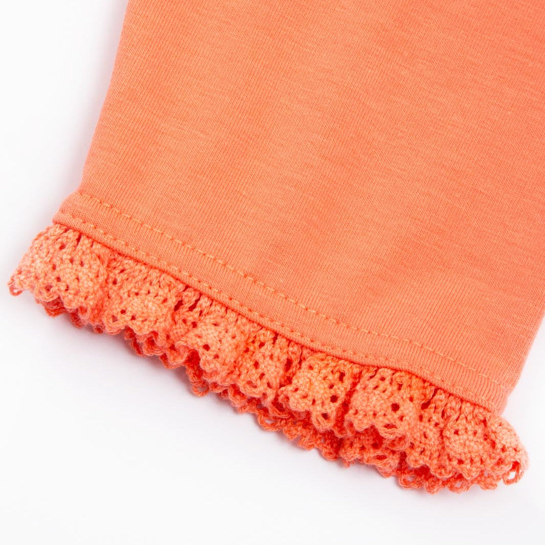 Organic Cotton Tangerine Pedal Pushers Kids Capris | Kite Clothing