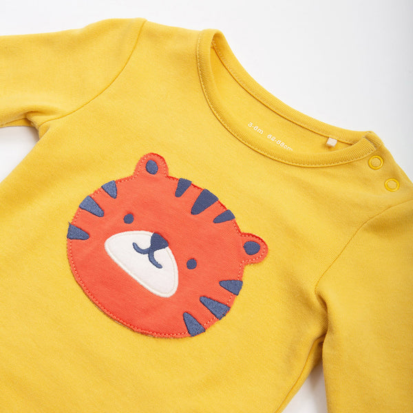 Kite organic Tiger bodysuit, closeup