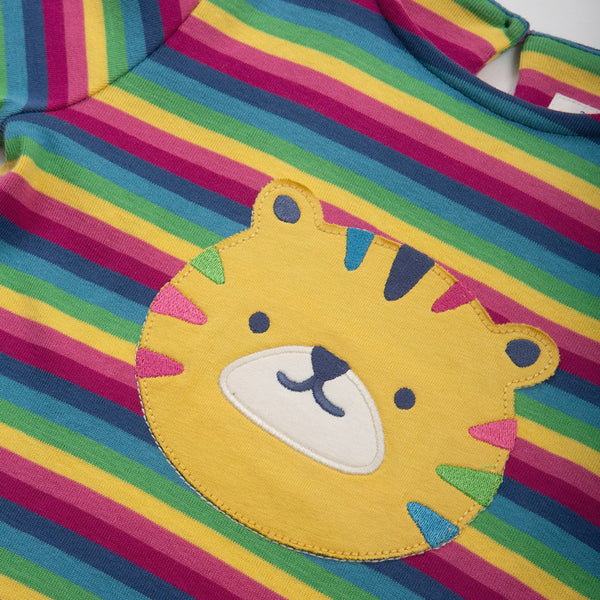 Kite organic Tiger appliqué dress, closeup