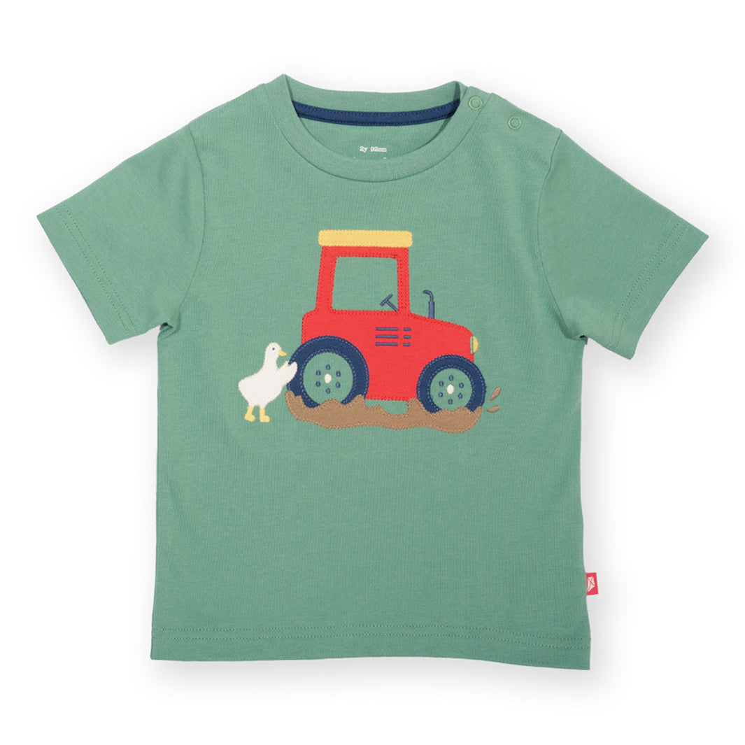 Organic Cotton Short Sleeve T-Shirt Farmer Duck Appliqué | Kite Clothing
