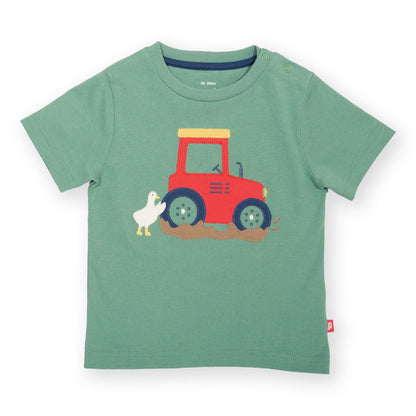 Organic Cotton Short Sleeve T-Shirt Farmer Duck Appliqué | Kite Clothing