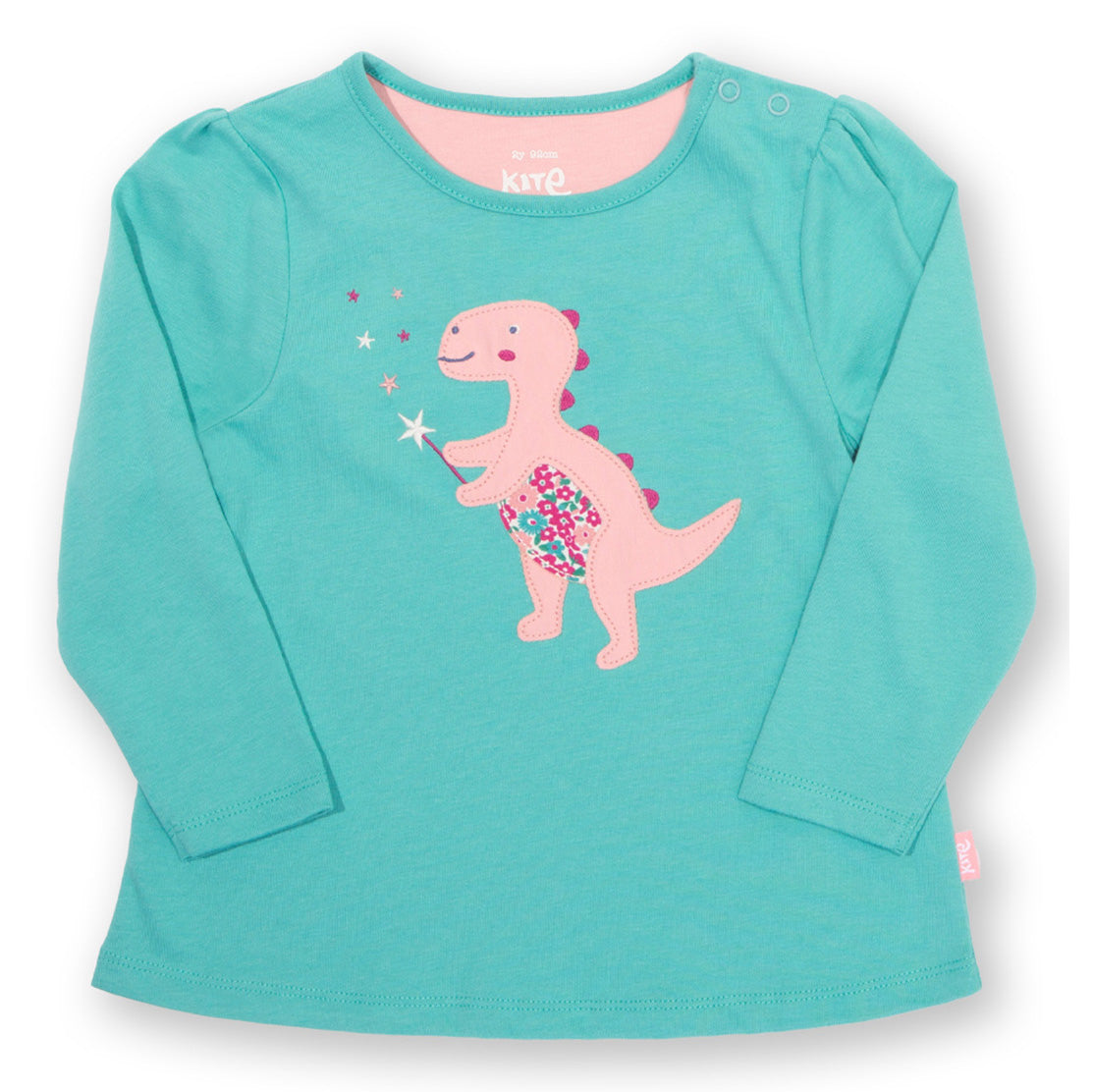 Kite Clothing Organic Long Sleeved Tunic- Dinosaur Magic Appliqué