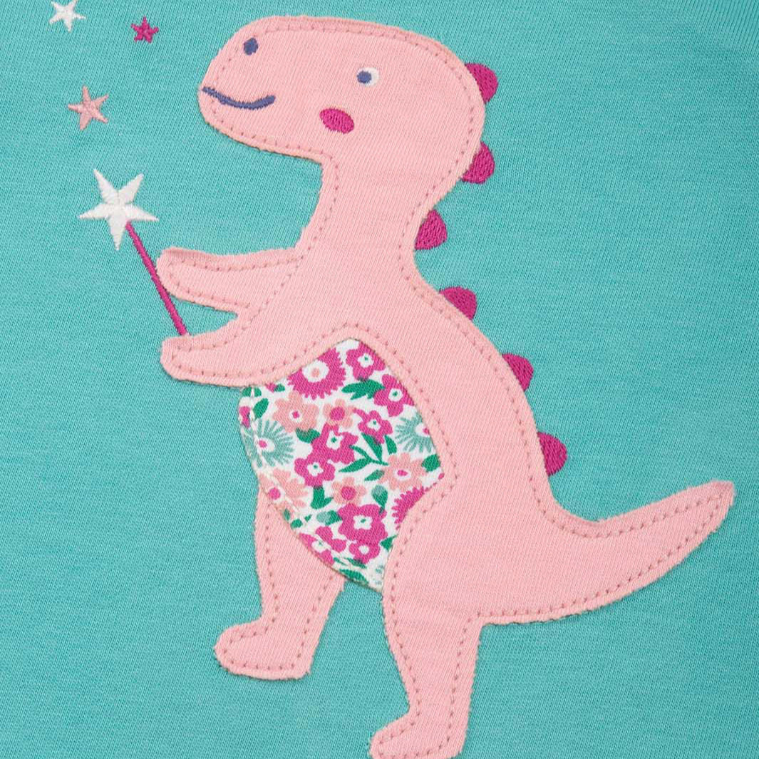 Kite Clothing Organic Long Sleeved Tunic- Dinosaur Magic Appliqué