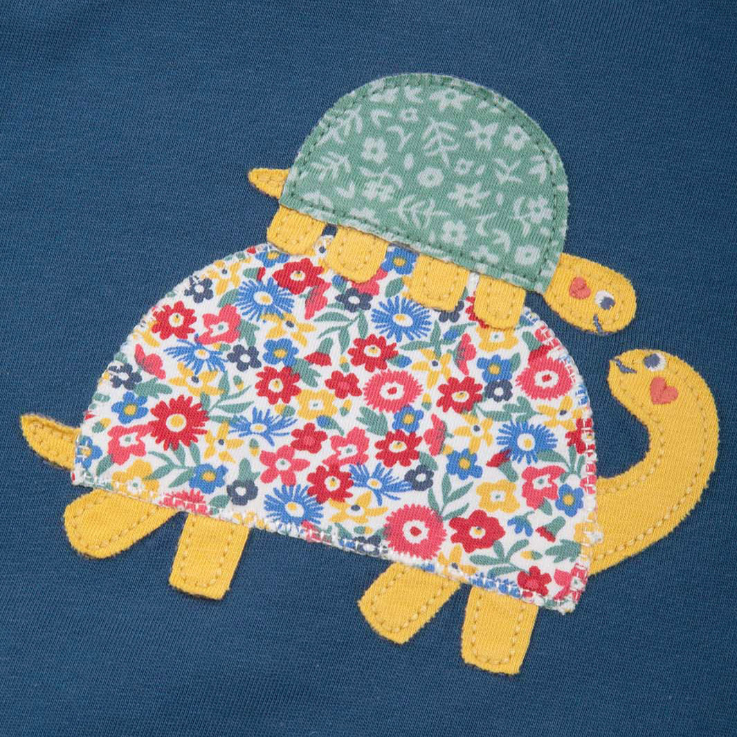 Kite Clothing Organic Long Sleeved Tunic- Turtle Tower Appliqué
