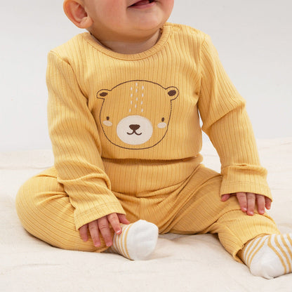 Kite Organic Cotton Baby Pants - Yellow Rib