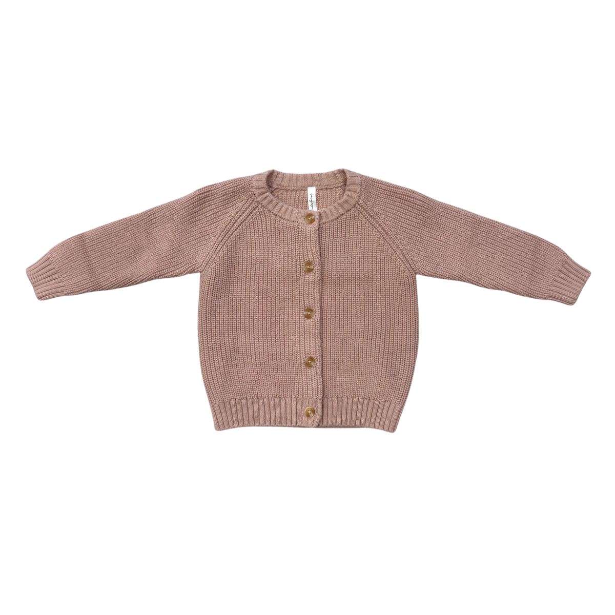 Cotton Knit Cardigan - Light Pink