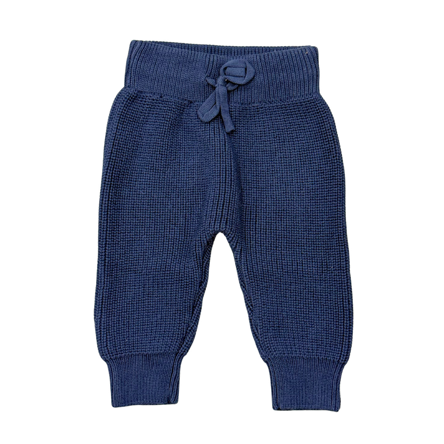 Cotton Knit Pants - Navy