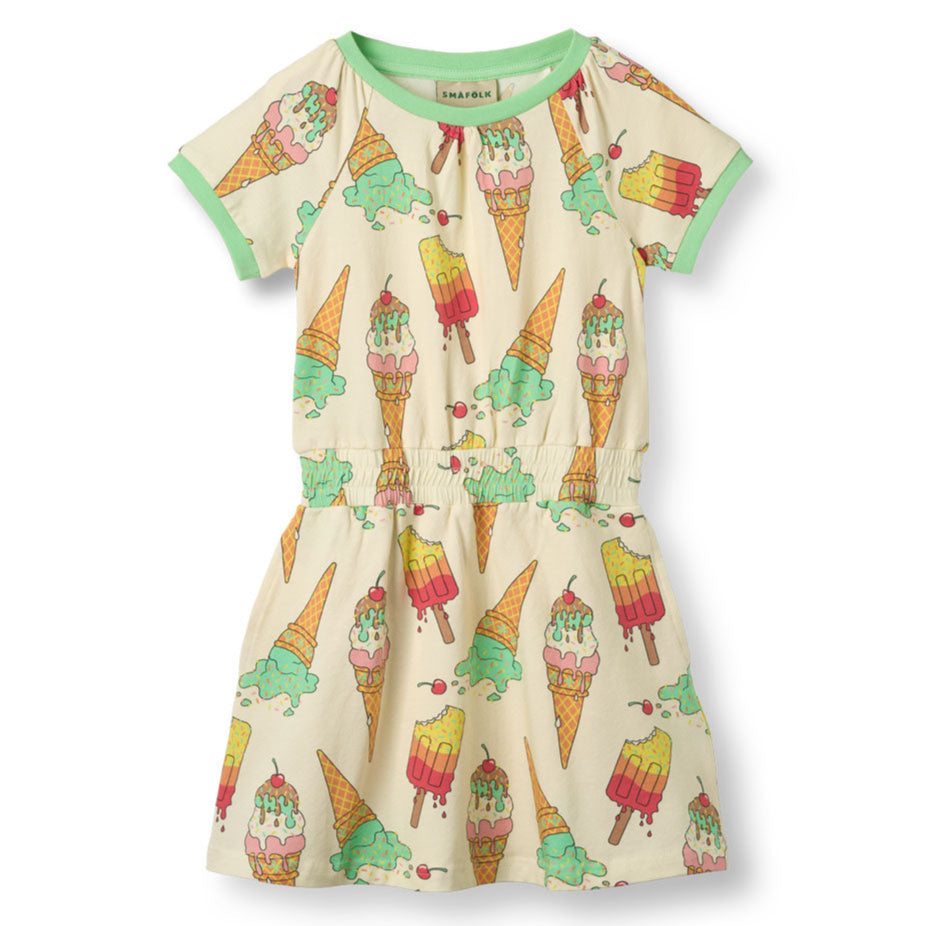 Småfolk Ice Cream Dress Marshmallow 2-3 Y Cream toddler female