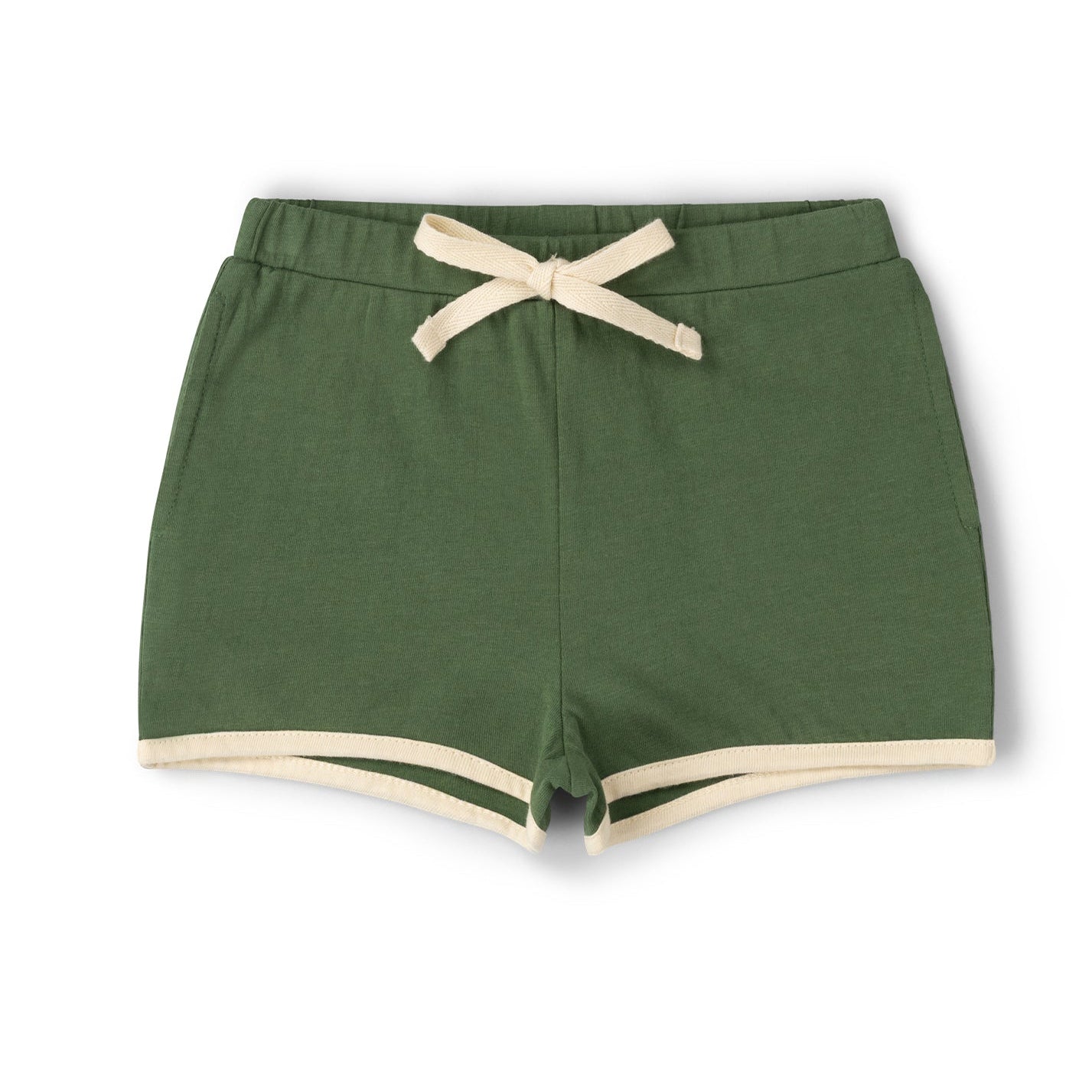 Little Green Radicals Organic Cotton Kids Shorts - Chive