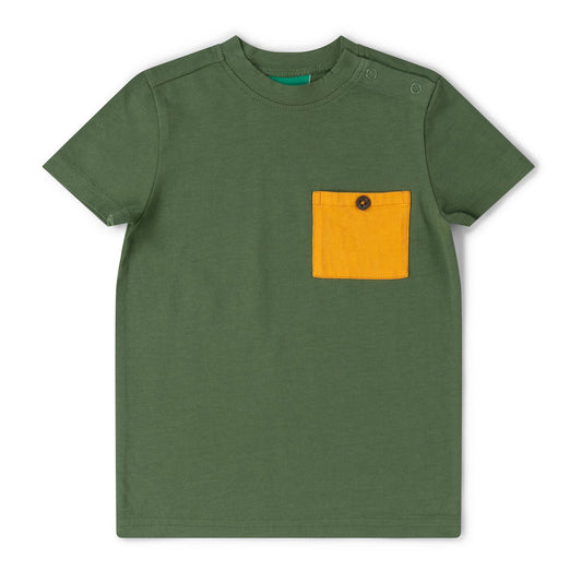Little Green Radicals Organic Cotton Kids Tee - Chive Green