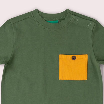 Little Green Radicals Organic Cotton Kids Tee - Chive Green