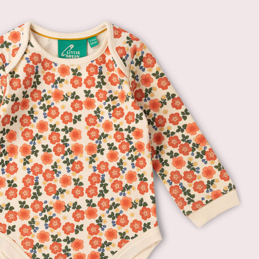 Little Green Radicals Organic Cotton Bodysuit 2 Pack - Pink, Petals