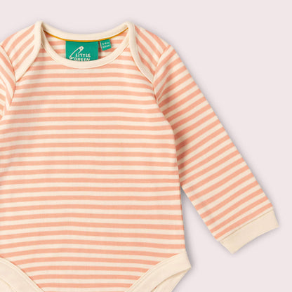 Little Green Radicals Organic Cotton Bodysuit 2 Pack - Pink, Petals