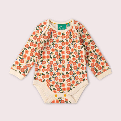 Little Green Radicals Organic Cotton Bodysuit 2 Pack - Pink, Petals