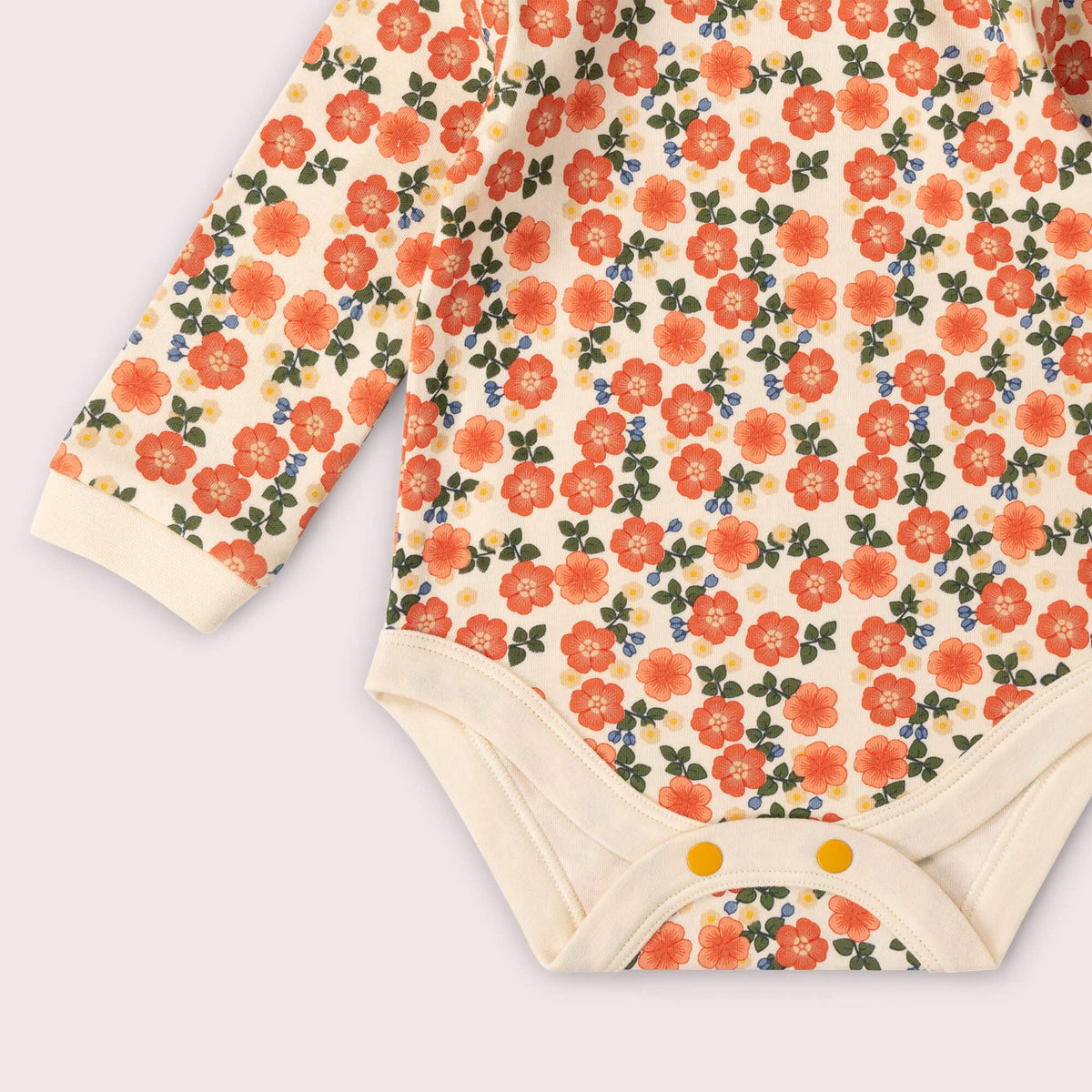 Little Green Radicals Organic Cotton Bodysuit 2 Pack - Pink, Petals