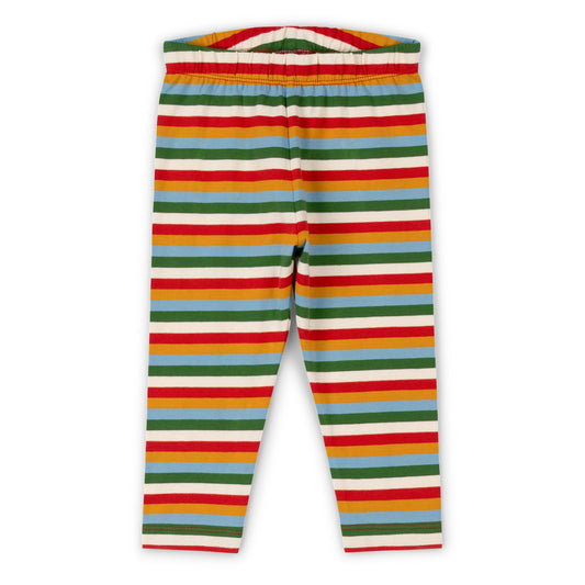 Little Green Radicals Organic Kids' Leggings- Rainbow Stripe