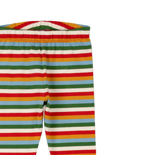 Little Green Radicals Organic Kids' Leggings- Rainbow Stripe