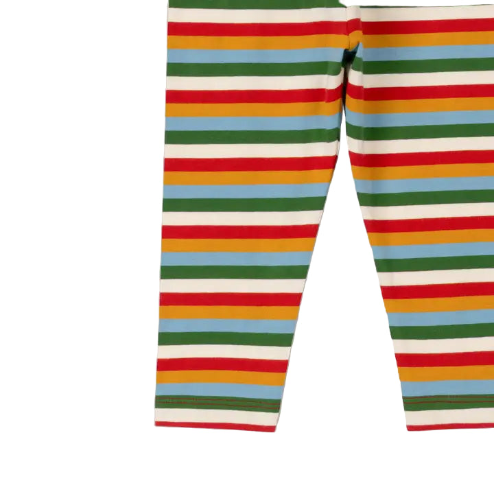 Little Green Radicals Organic Kids' Leggings- Rainbow Stripe