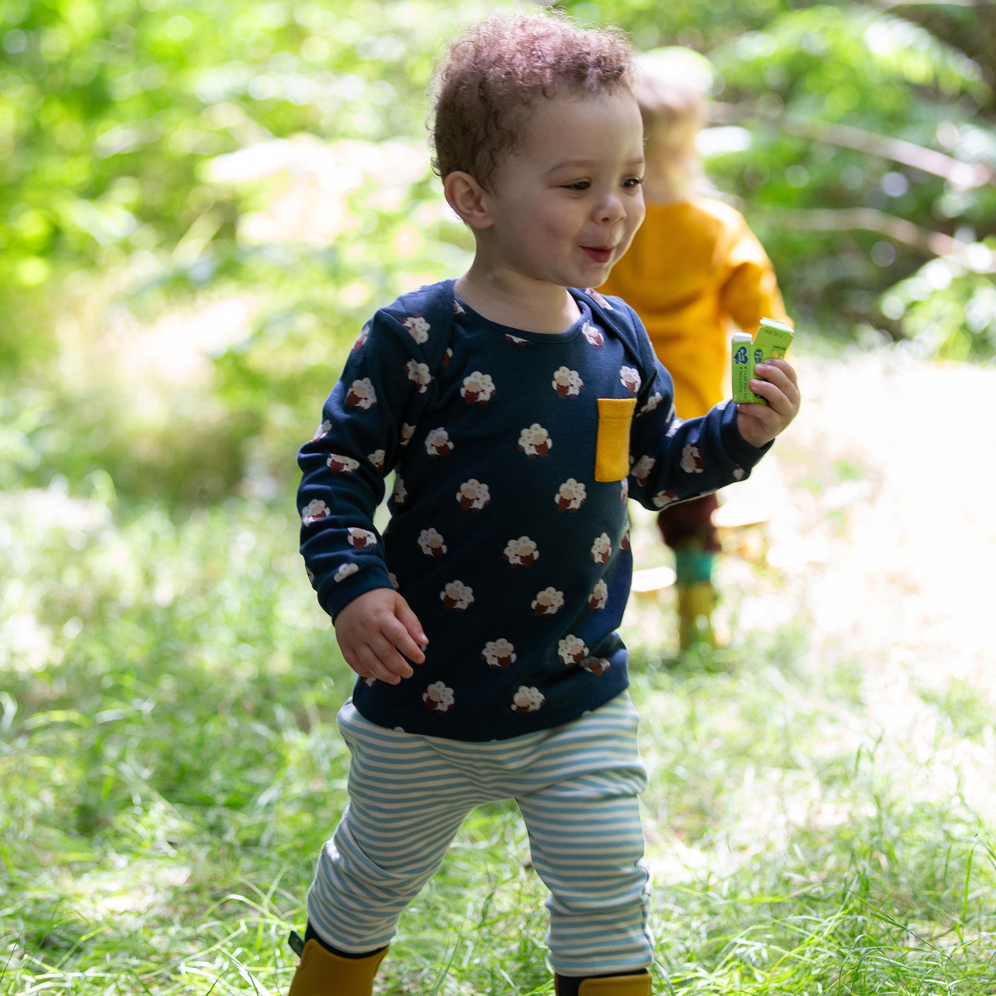 Little Green Radicals Kids' Organic Long- Sleeved T-shirt & Jogger Playset- Sleeping Sheep