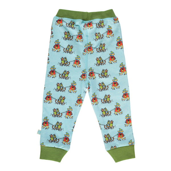 Smafolk organic Pants- sledding rabbits, back