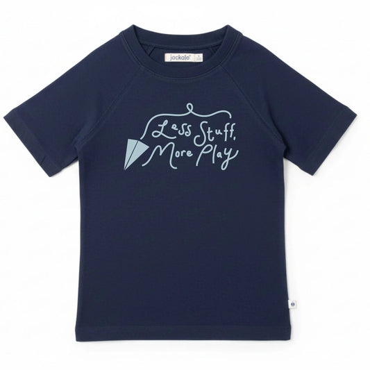 Organic Cotton Less Stuff More Play T-Shirt | Jackalo
