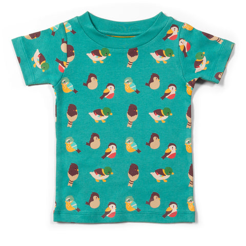 Little Green Radicals organic Garden birds short sleeve t-shirt